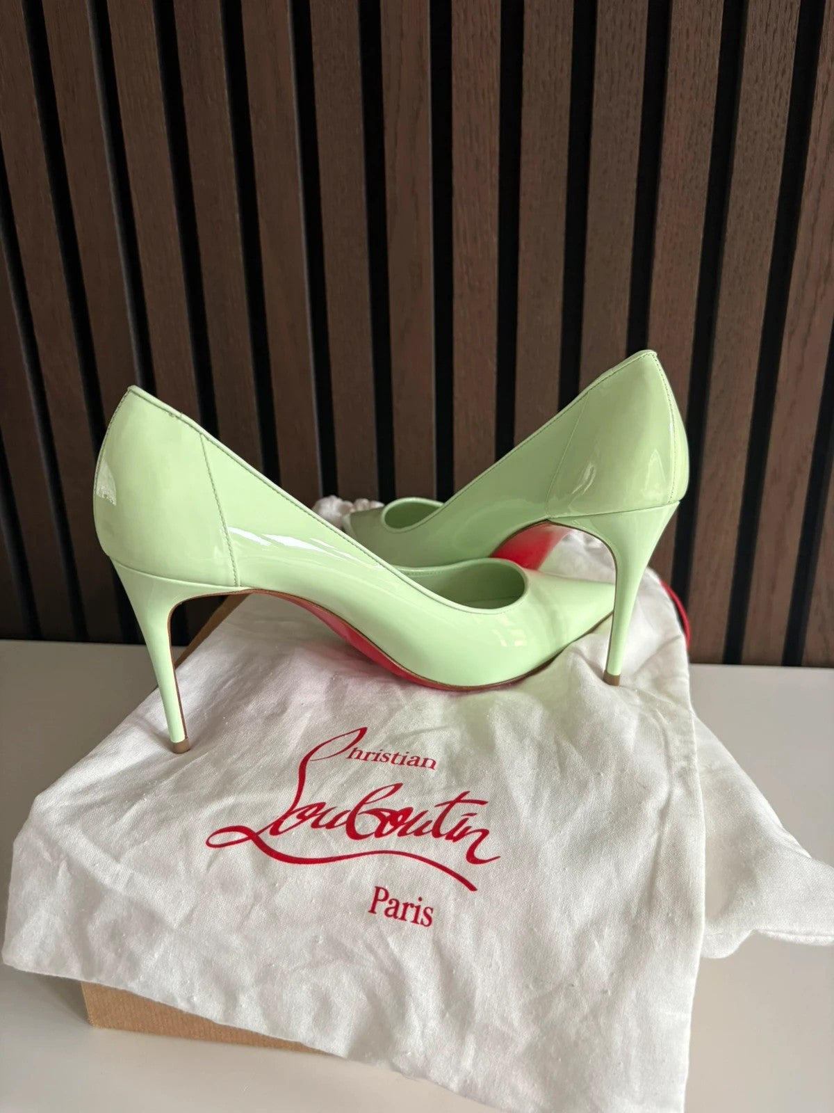 Christian Louboutin Kate 85 Patent Leather Black - Additional View Christian Louboutin Kate 85 Patent Leather Black Heels (EU 38 / UK 5) - additional view 7