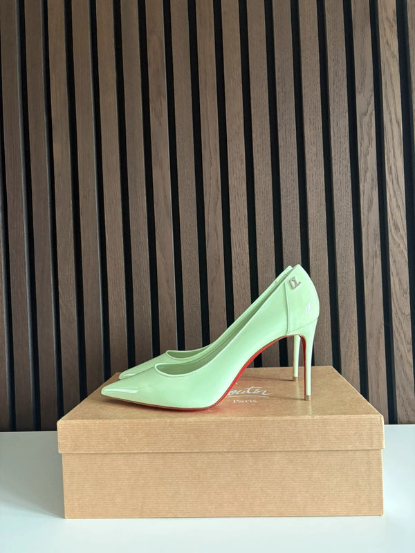 Christian Louboutin Kate 85 Patent Leather Black - Front View