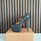 Christian Louboutin Lady Daf Mary Jane Platform Heels Python Leather (EU 39.5 / UK 6.5)
