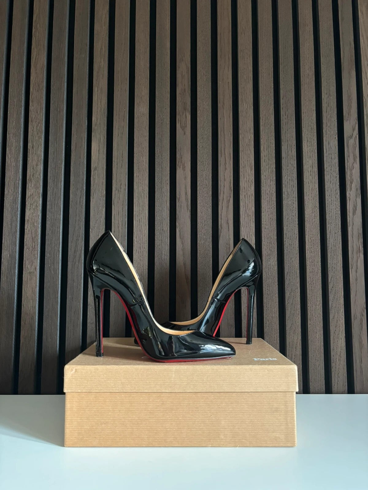 Christian Louboutin Pigalle 120 Patent Leather Black - Additional View Christian Louboutin Pigalle 120 Patent Leather Black Heels (EU 40.5 / UK 7.5) - additional view 7