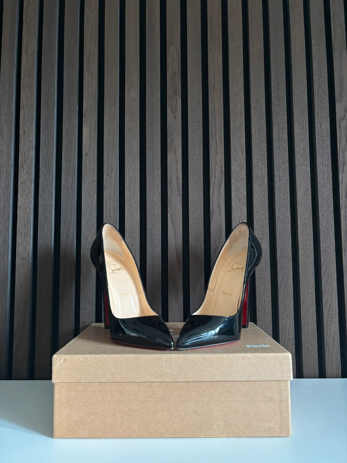 Christian Louboutin Pigalle 120 Patent Leather Black - Additional View Christian Louboutin Pigalle 120 Patent Leather Black Heels (EU 40.5 / UK 7.5) - additional view 8