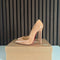 Christian Louboutin Pigalle 120 Patent Leather Nude Heels (EU 37 / UK 4)