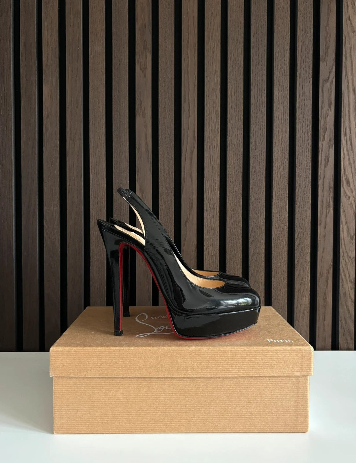Christian Louboutin Private Number 120 Patent Leather Black