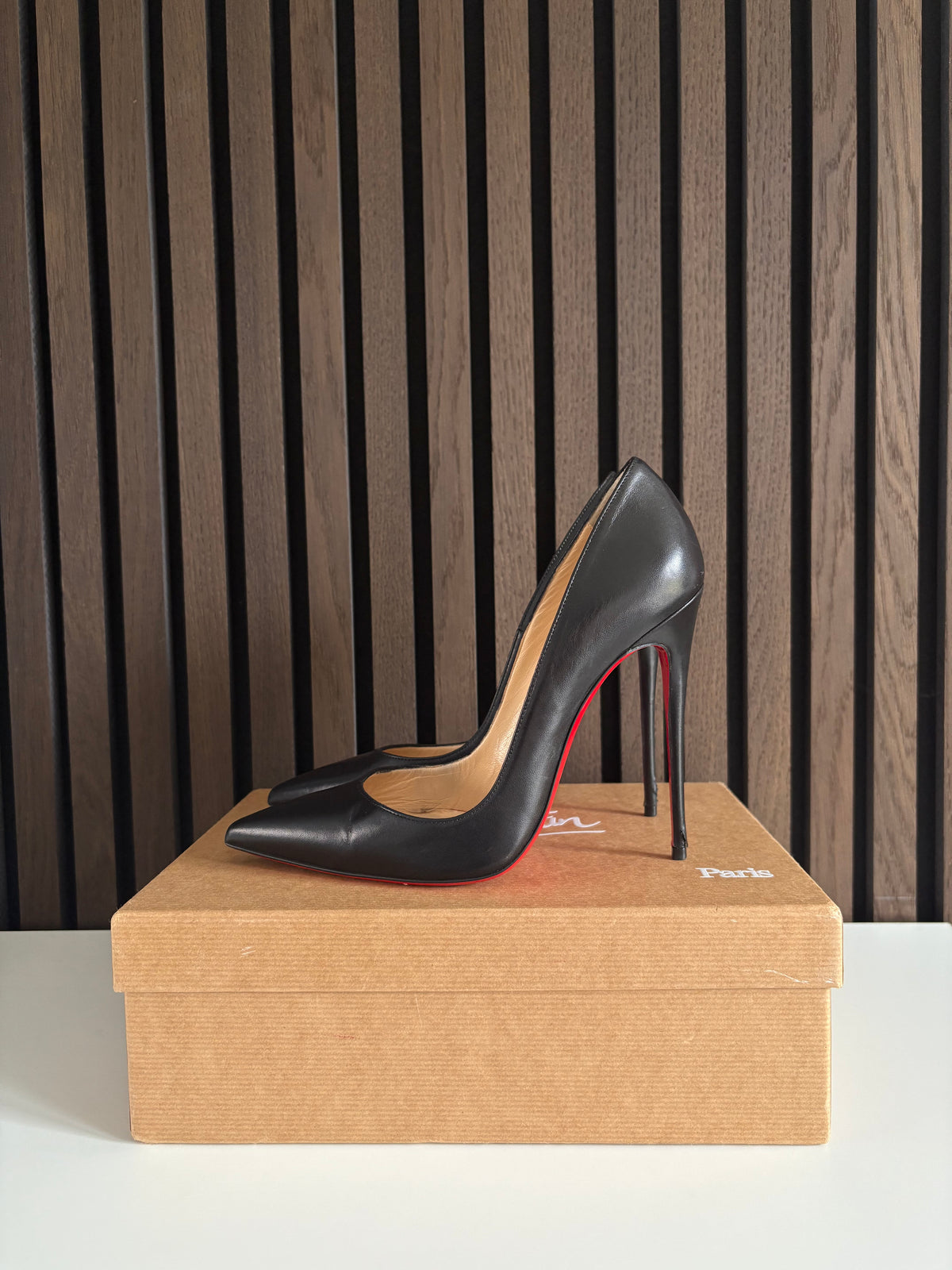 Christian Louboutin So Kate 120mm heel Black Leather, pre-owned authenticated UK Christian Louboutin So Kate 120mm Black Leather Size EU 39 | UK 6 - main product view