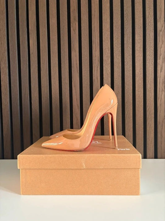 Christian Louboutin So Kate 120mm heel Apricot Patent Leather, pre-owned authenticated UK